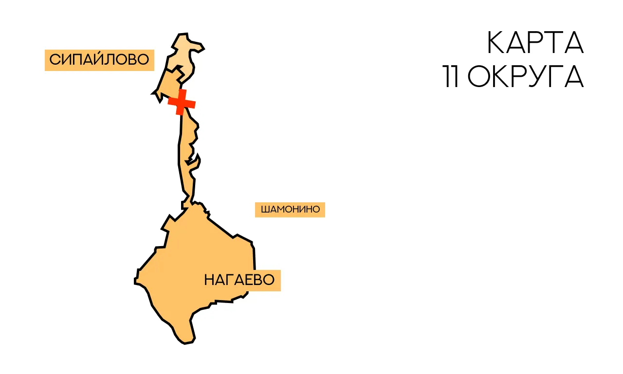 Карта 11-го избирательного округа
